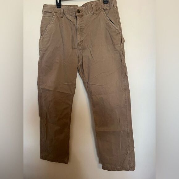 Carhartt Tan Cargo Pants Durable Workwear - Picture 1 of 3